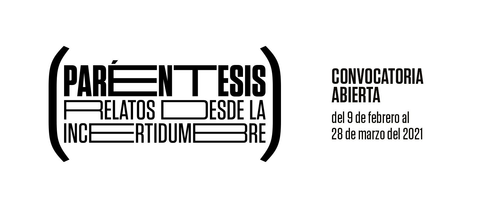 Convocatoria Parntesis Relatos desde la incertidumbre