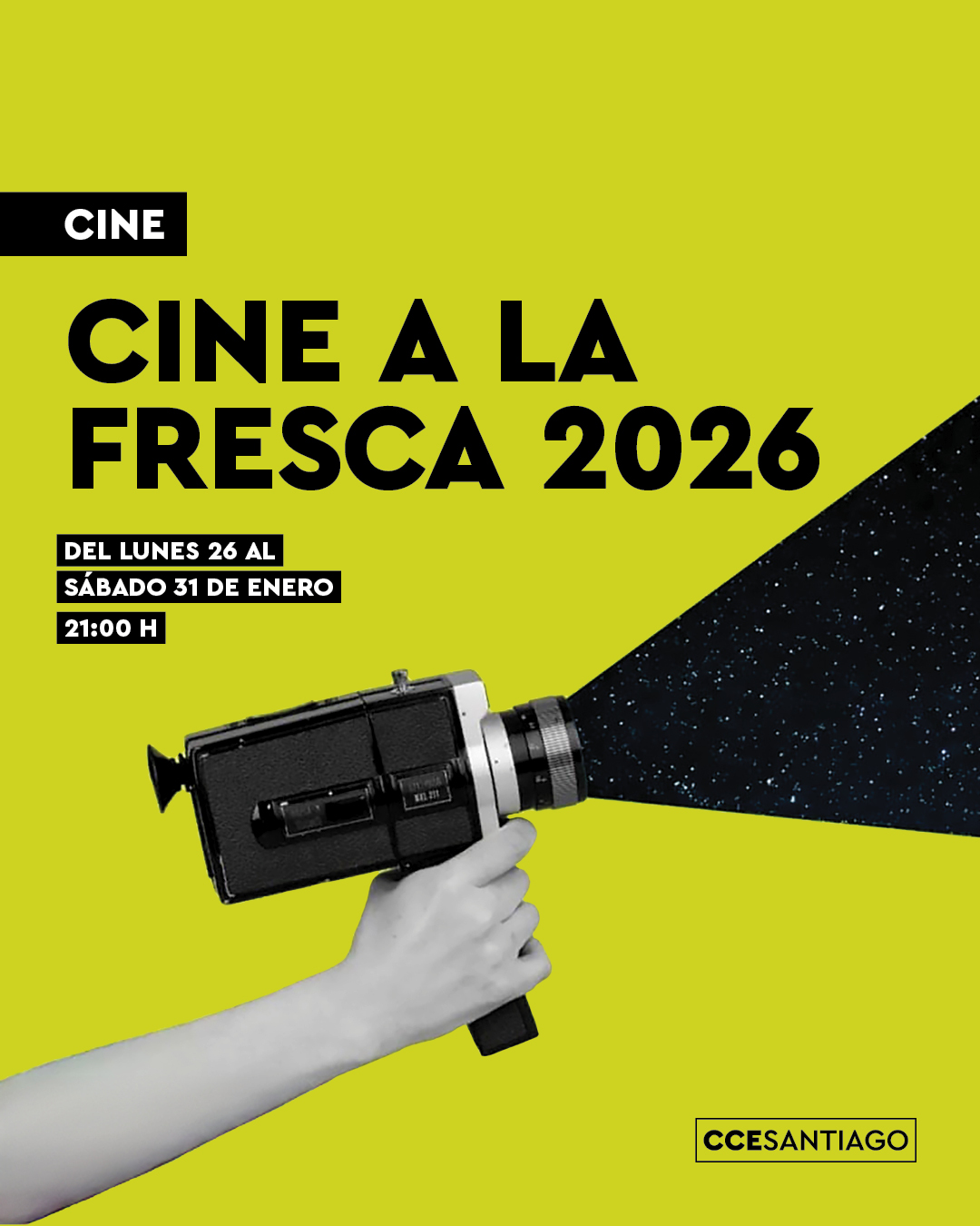 Vuelve “Cine a la fresca”, las noches de cine al aire libre en el CCESantiago