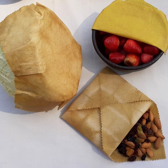 productos diseñados por Plantae eco para conservar alimentos sin la necesidad de utilizar plástico